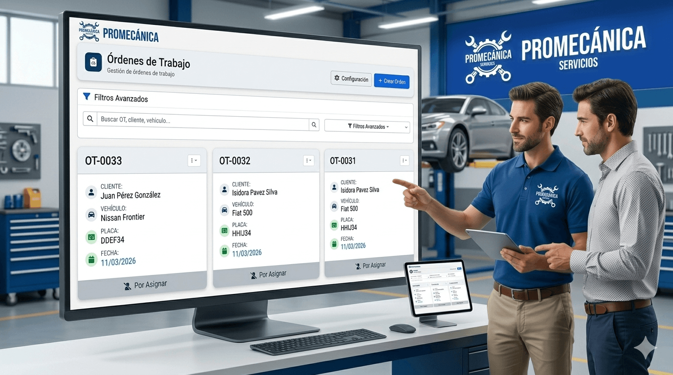 Módulo de órdenes de trabajo